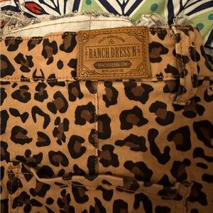 Leopard Big Flare jeans by Ranch Dressin
